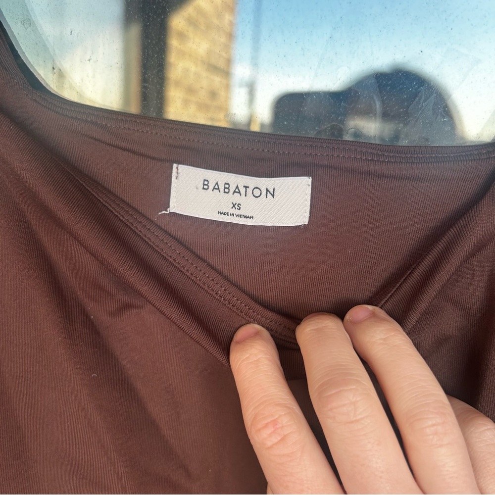 Babaton Brown Contour Long Sleeve Top - XS